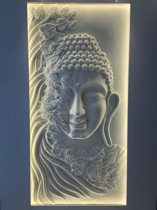 Buddha Relief Wall Mural and Sculpture 8x4 feet