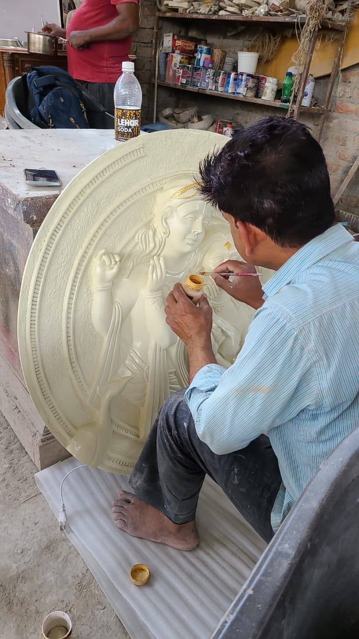 Radha Krishna Wall Hanging Sculpture 3.5 Feet