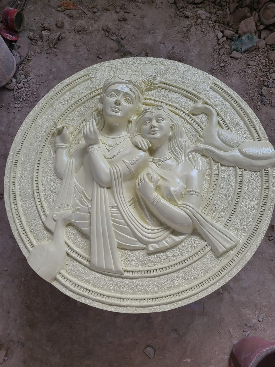 Radha Krishna Wall Hanging Sculpture 3.5 Feet