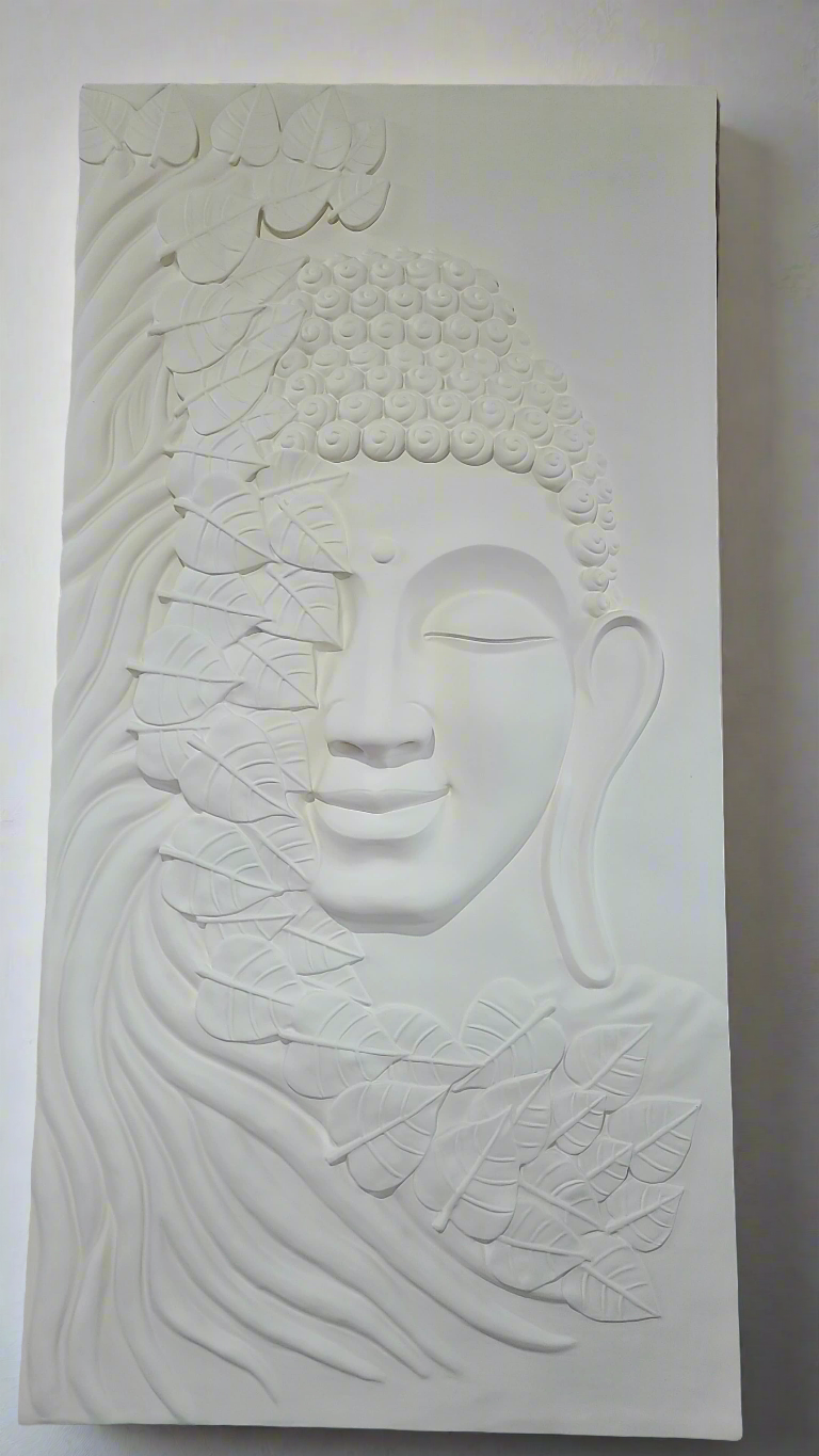 Buddha Relief Wall Mural and Sculpture 8x4 feet