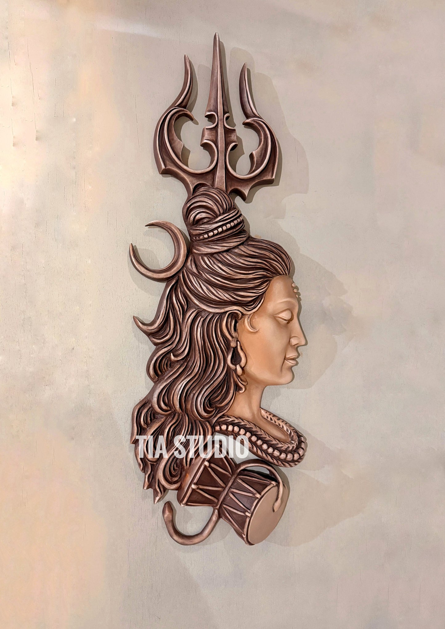 Lord Shiva Abstract Design Relief Wall Sculpture