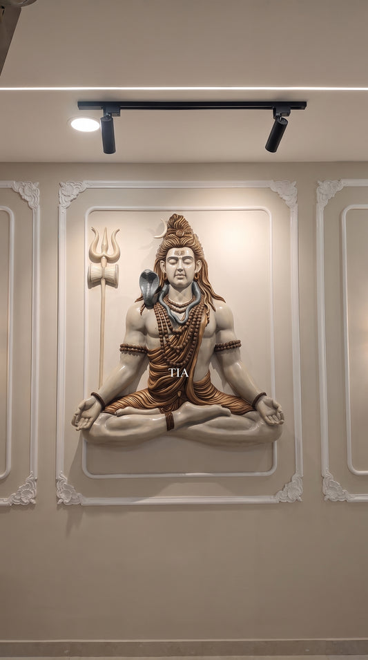 Lord Shiva Wall Hanging 3D Artwork | 3.5 ft x 3 ft