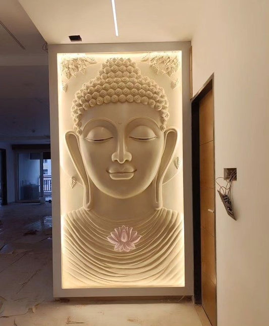 Buddha Wall Sculpture 8x4ft