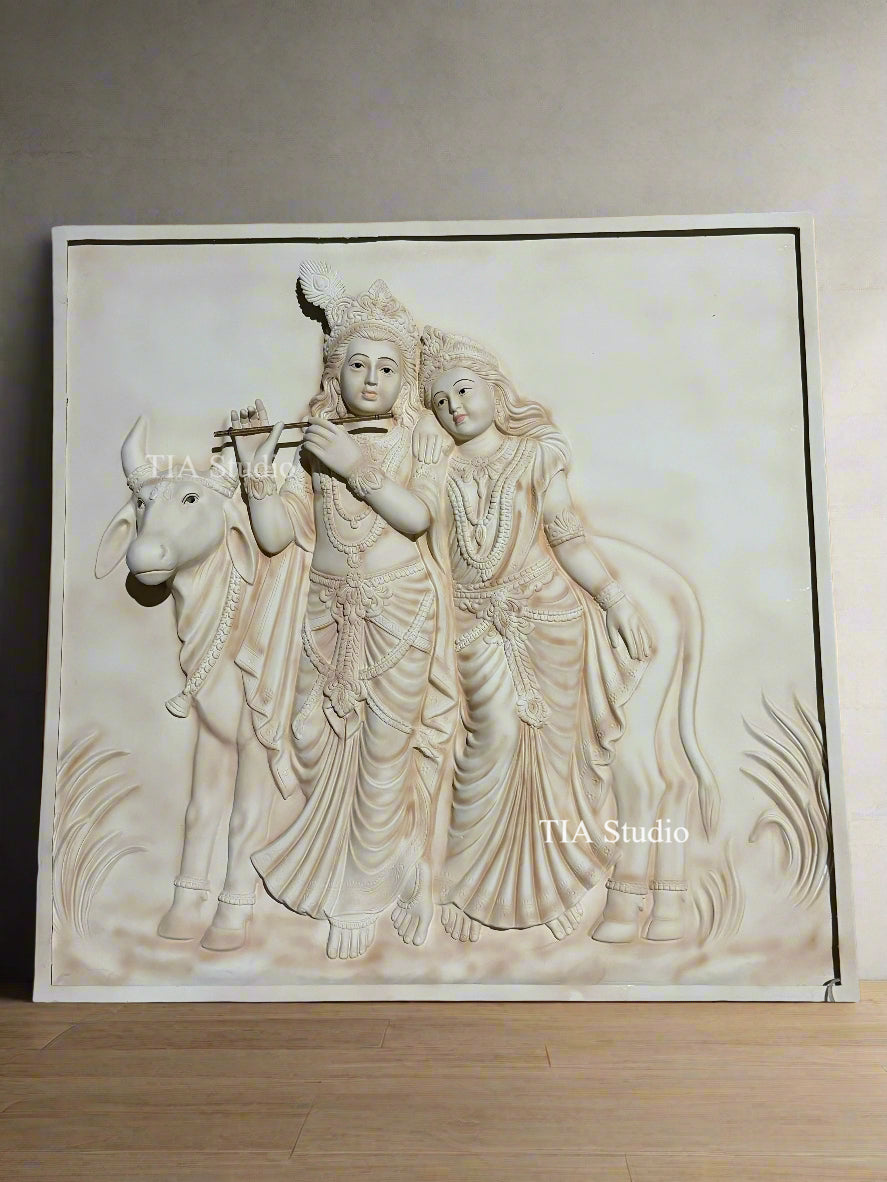 Radha Krishna 4x4 Relief Wall Mural