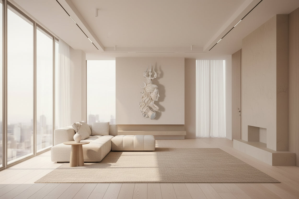 Lord Shiva Abstract Design  Relief Wall Sculpture