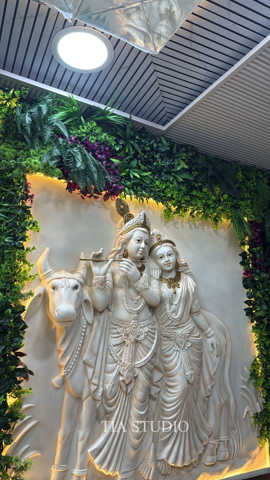 Radha Krishna 4x4 Relief Wall Mural