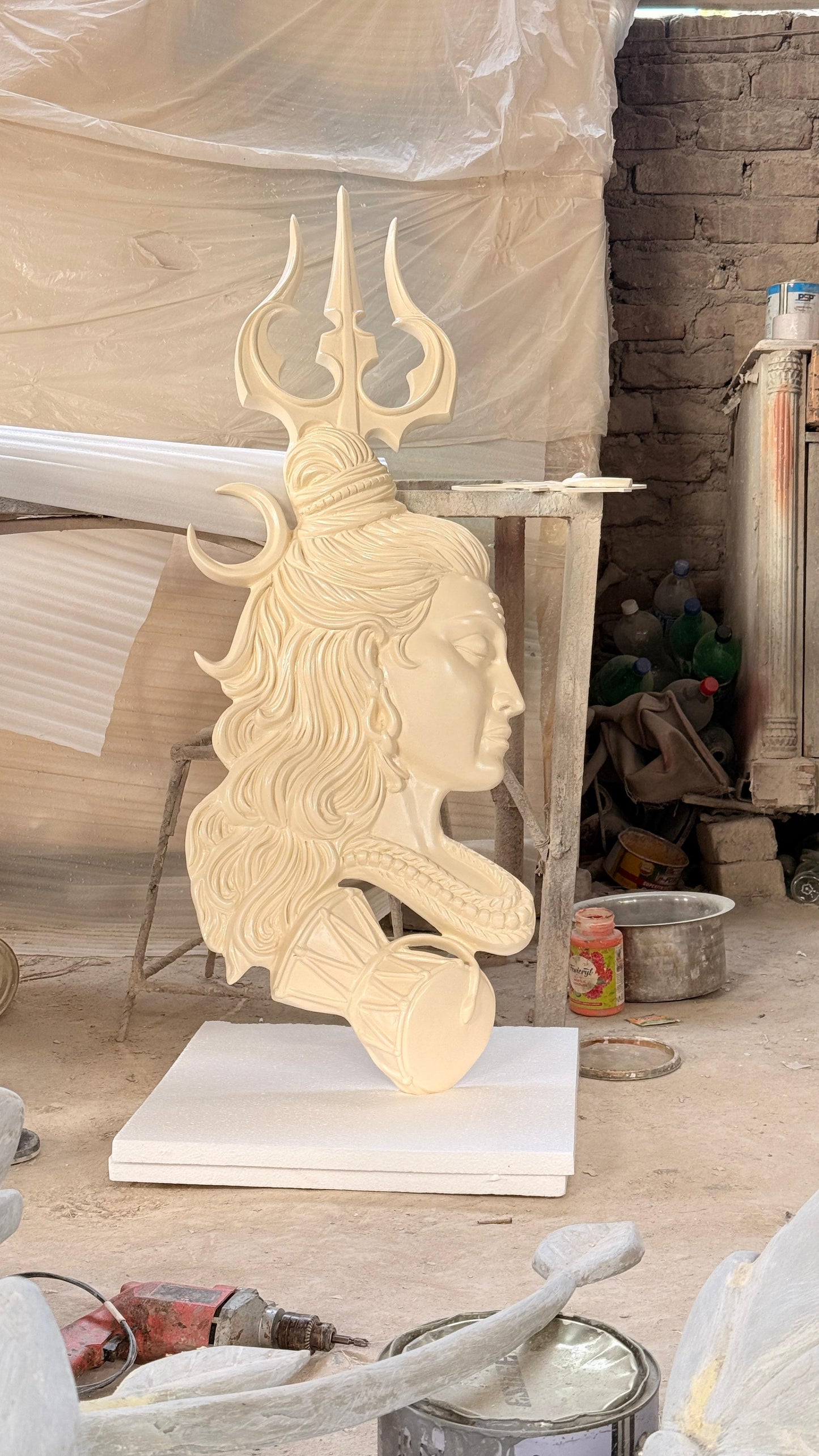 Lord Shiva Abstract Design  Relief Wall Sculpture