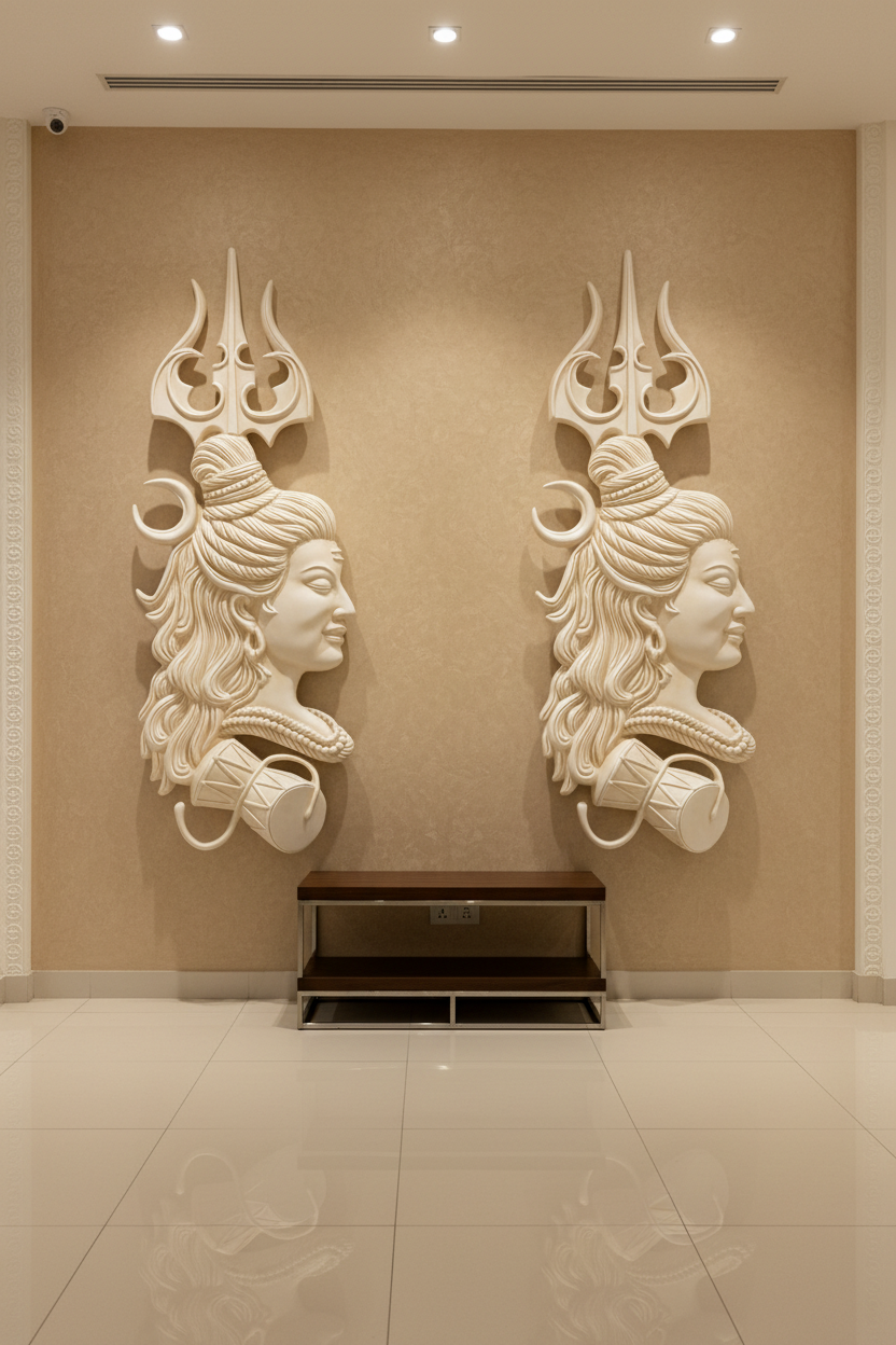 Lord Shiva Abstract Design  Relief Wall Sculpture